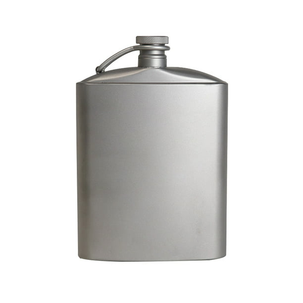 Details about  / Titanium travel Flask Pocket Flagon Wine Flat bottle For outdoor Camping hiking